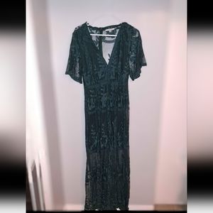 Beautiful dark green lace dress